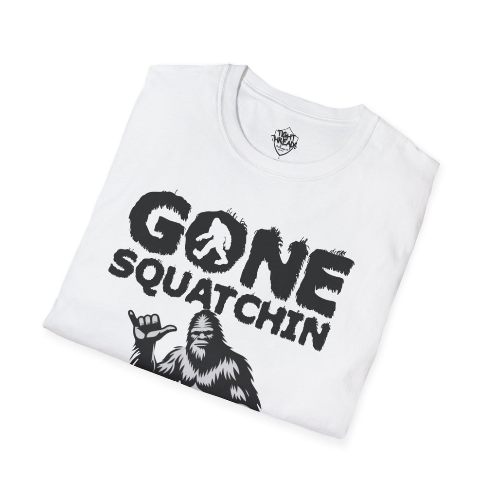 Gone Squatchin Bigfoot Graphic T-Shirt | Sasquatch Illustration