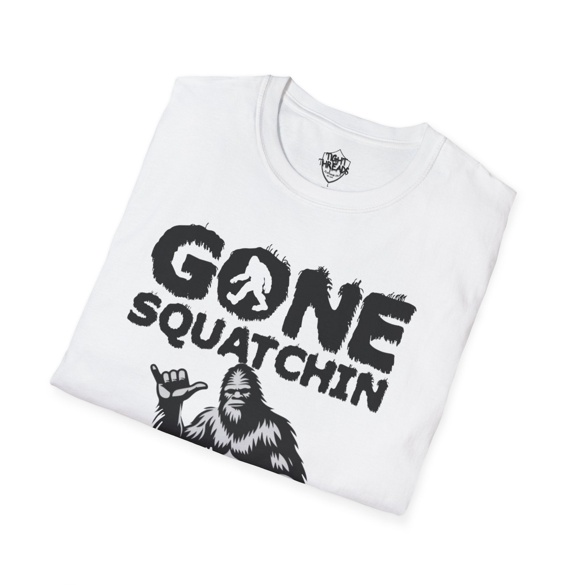 Gone Squatchin Bigfoot Graphic T-Shirt | Sasquatch Illustration