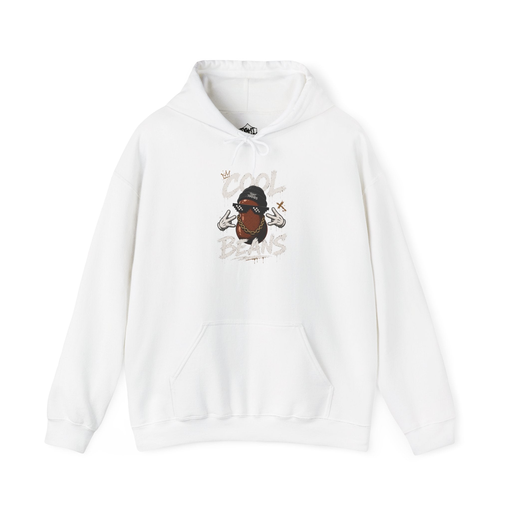 Cool Beans Hoodie — Funny Cartoon Coffee Bean Graphic Pullover