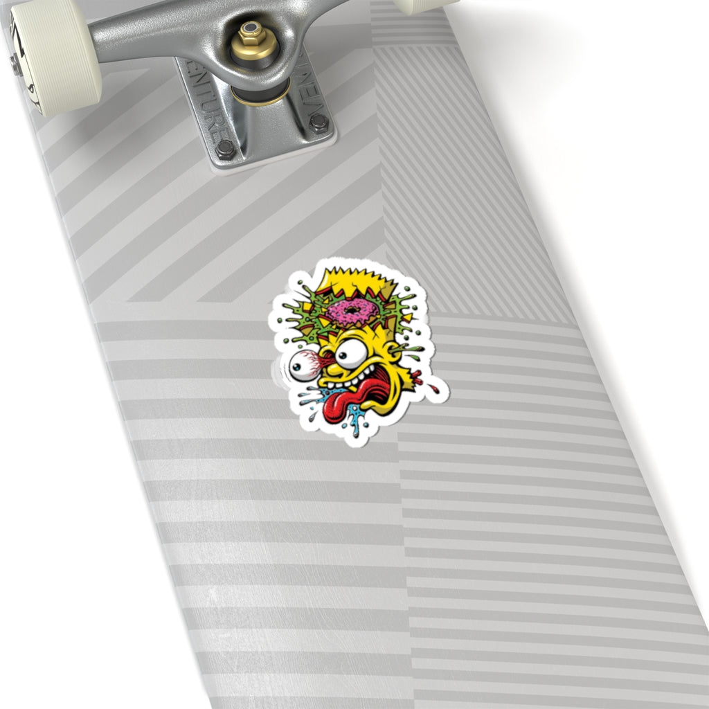 Exploding Cartoon Head sticker | Kiss-Cut Sticker, Retro Skate Punk Art