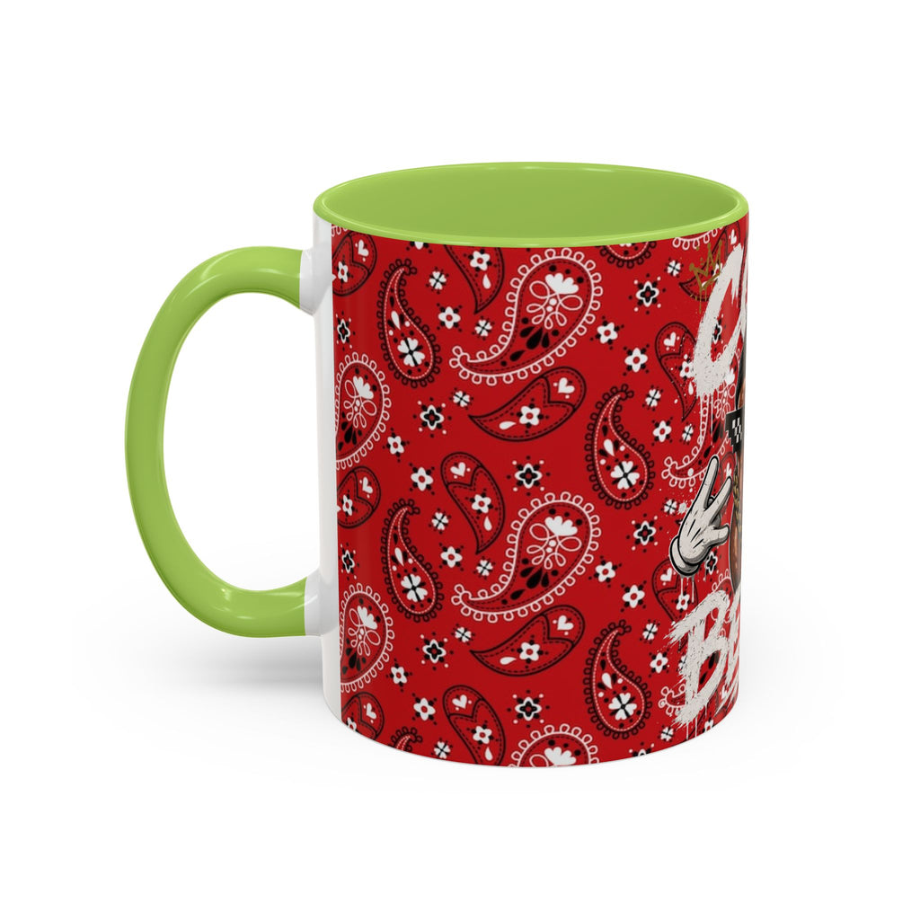 Cool Beans Mug | Red Bandana Coffee Cup, Hip-Hop Bean Graphic 11oz 15oz