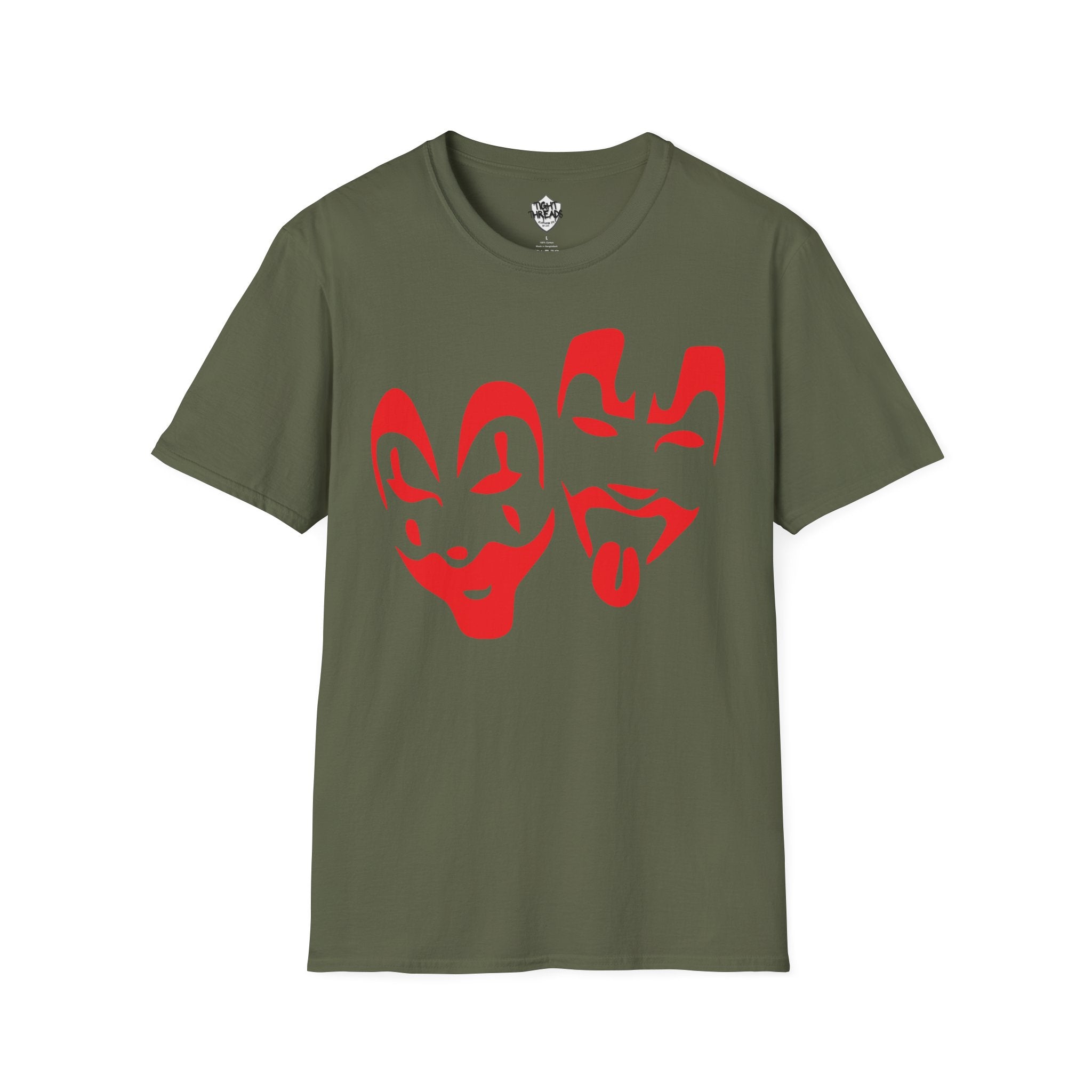 Red Juggalo Faces T-Shirt | Clown Theater Graphic
