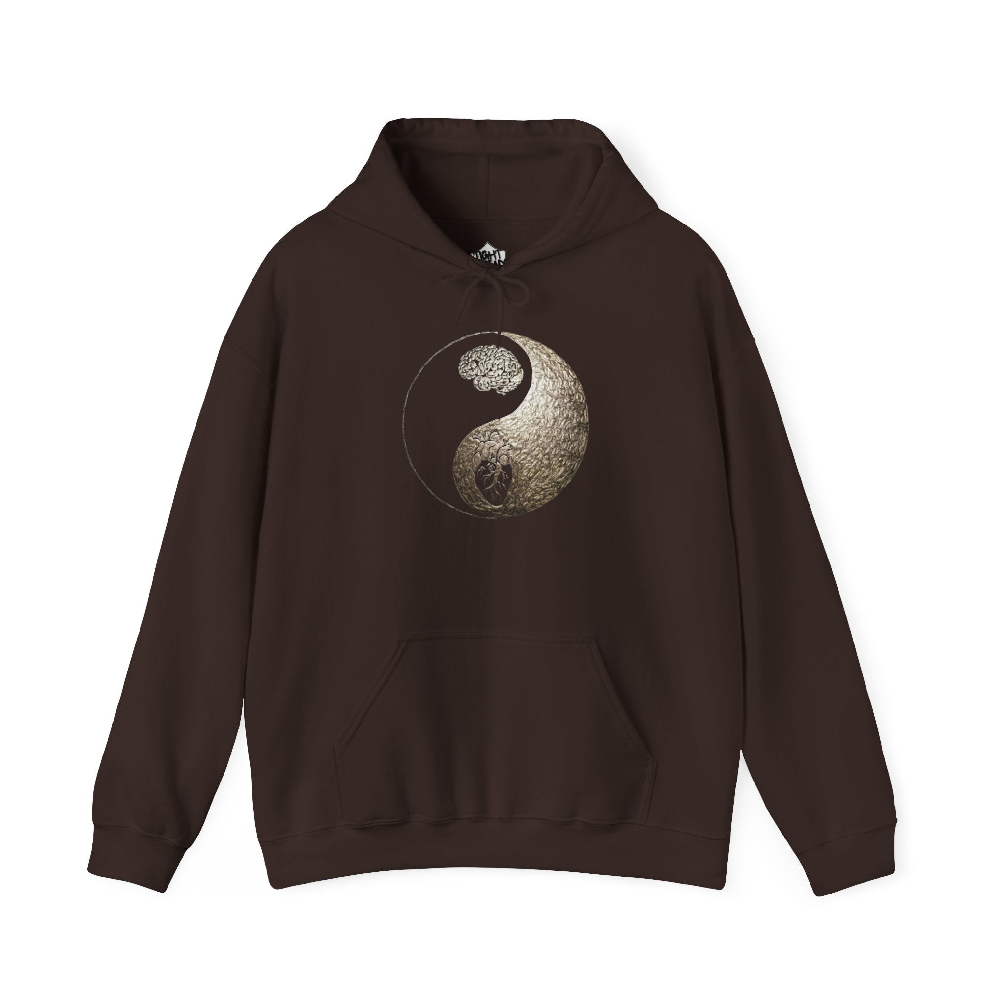 Yin Yang Mind over Body Hooded Sweatshirt - Cozy Unisex Hoodie for Peace Lovers, Spiritual Gift, Casual Wear, Meditation