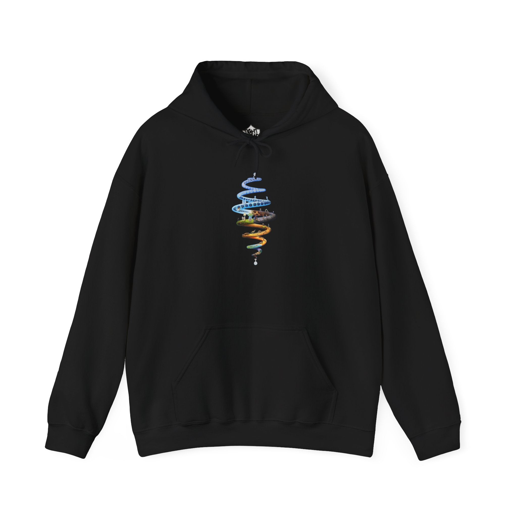 Spiral of Life Design Unisex Hoodie, Cozy Fashion, Perfect for Casual Wear, Gift for Friends, Great for Festivals