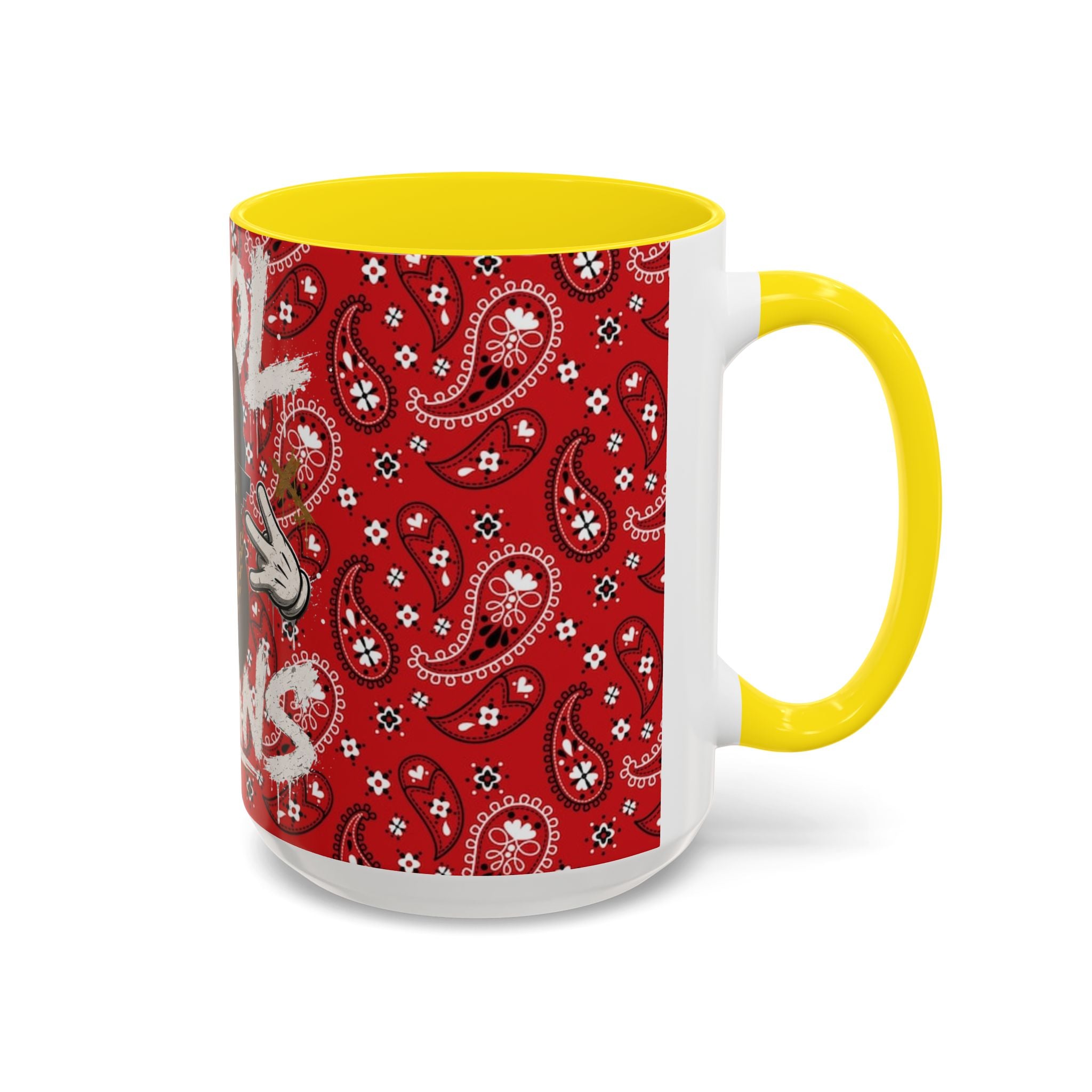 Cool Beans Mug | Red Bandana Coffee Cup, Hip-Hop Bean Graphic 11oz 15oz
