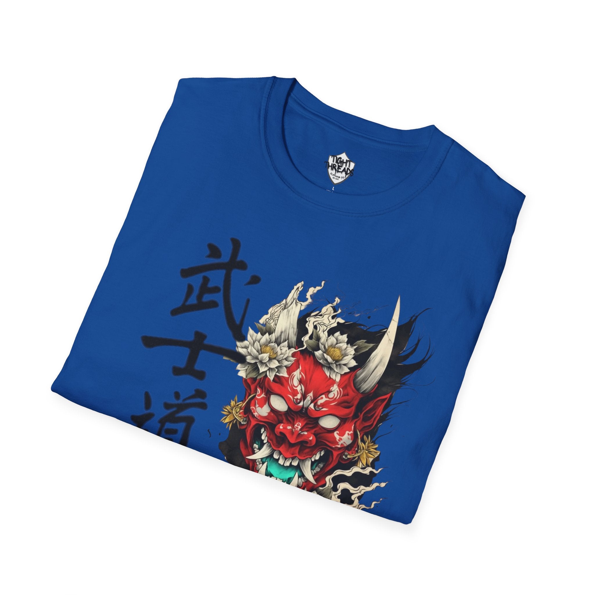Oni Samurai Bushido Graphic Tee, Unisex Softstyle T-Shirt, Streetwear Style Urban Outfit