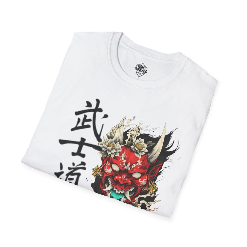 Oni Samurai Bushido Graphic Tee, Unisex Softstyle T-Shirt, Streetwear Style Urban Outfit