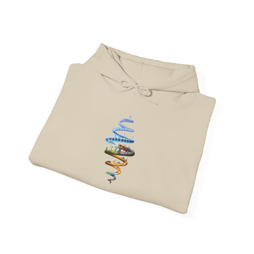 Spiral of Life Design Unisex Hoodie, Cozy Fashion, Perfect for Casual Wear, Gift for Friends, Great for Festivals