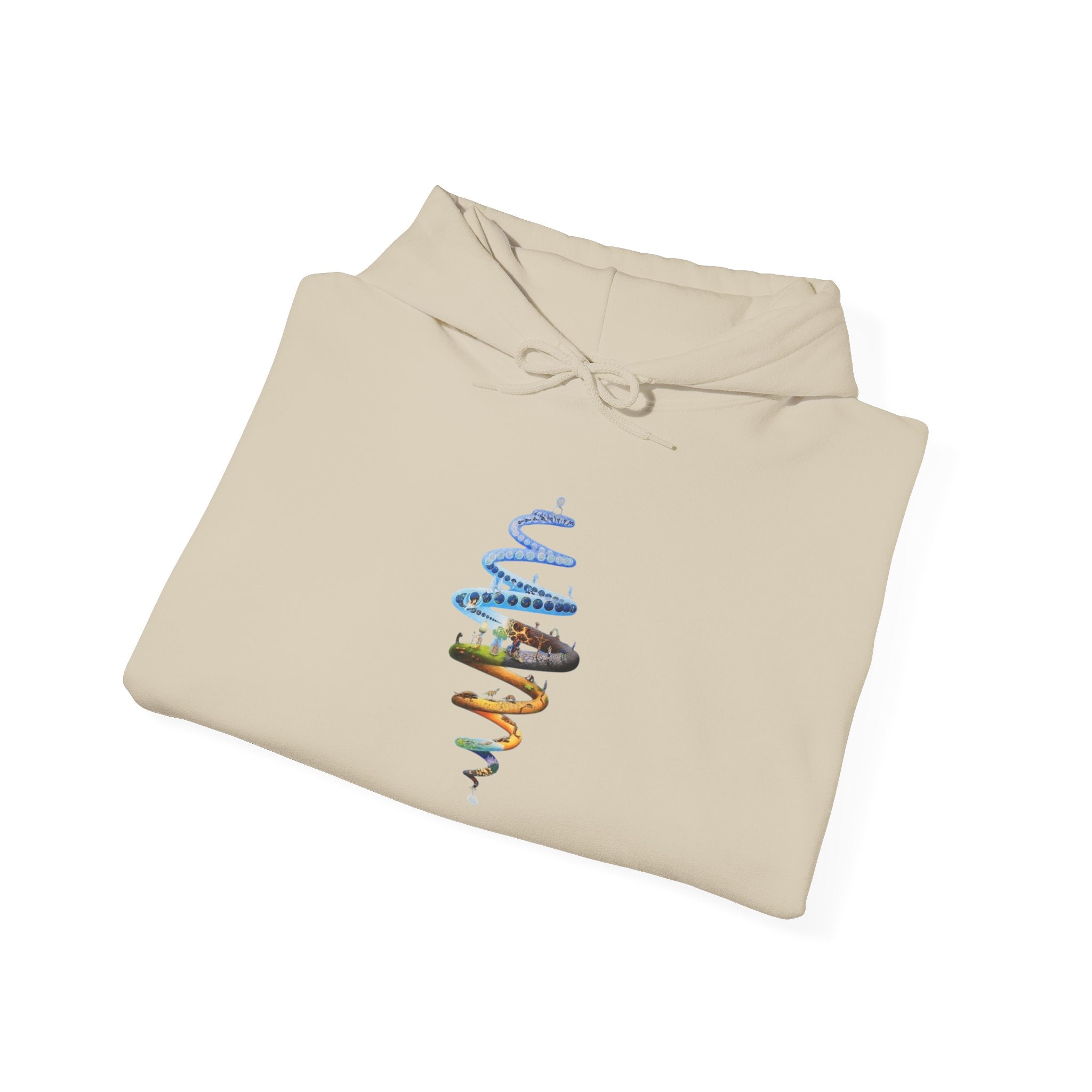Spiral of Life Design Unisex Hoodie, Cozy Fashion, Perfect for Casual Wear, Gift for Friends, Great for Festivals