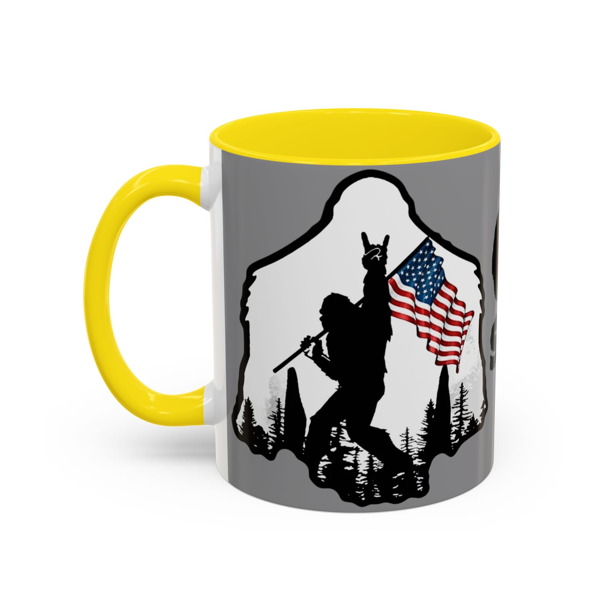 Gone Squatchin Patriotic Bigfoot Mug | Accent Coffee Mug