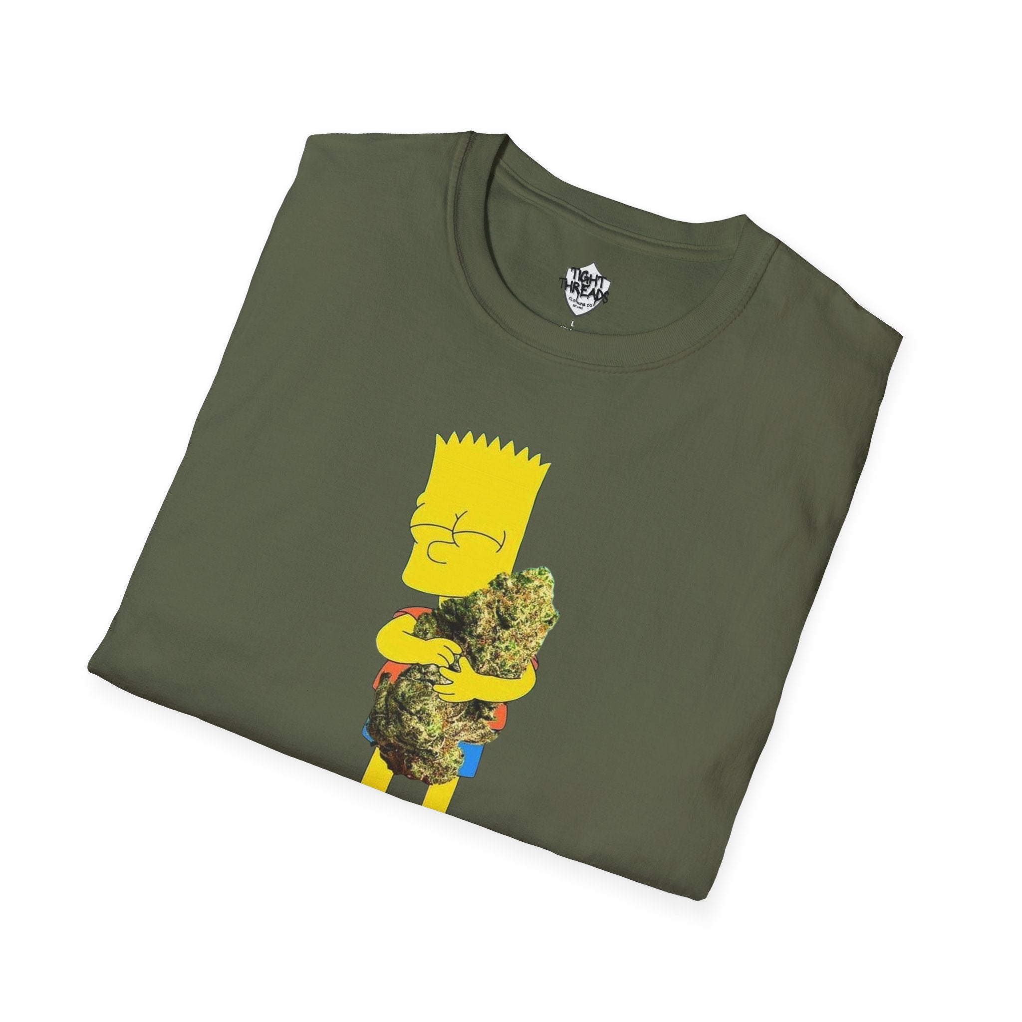 Bart Simpson and his Bud Graphic Tee, Casual Unisex T-Shirt for Everyday Wear, Perfect Gift for Fans, Outdoor Fun, Summer Style