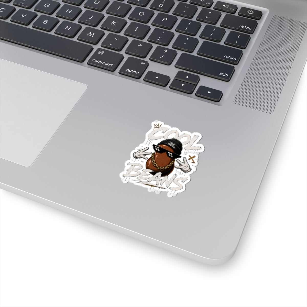 Cool Beans Sticker — Hip-Hop Bean Character Kiss-Cut Sticker