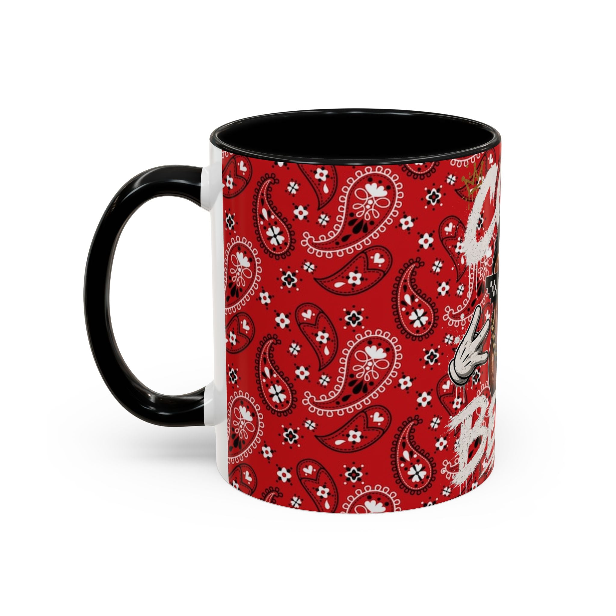 Cool Beans Mug | Red Bandana Coffee Cup, Hip-Hop Bean Graphic 11oz 15oz