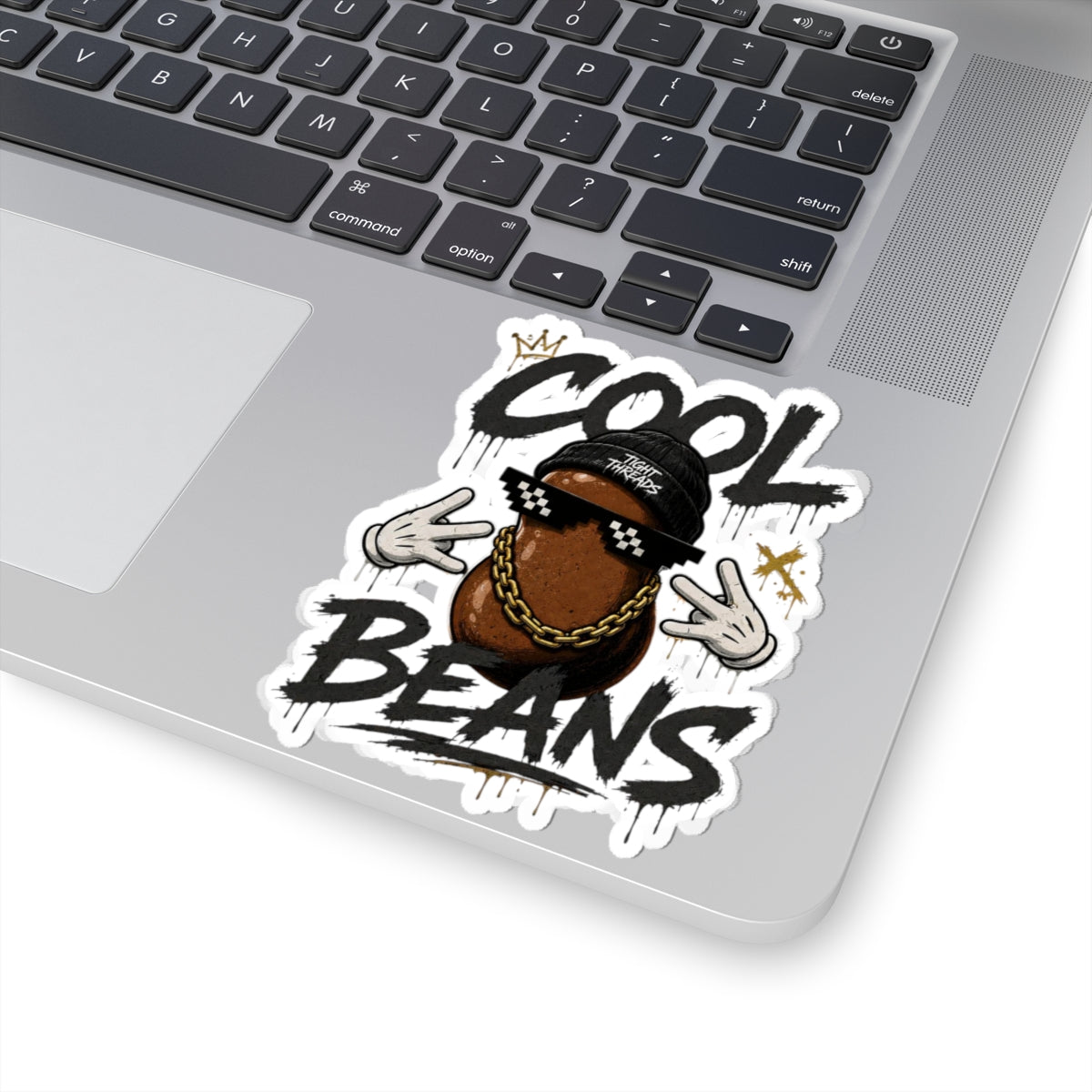 Cool Beans Sticker — Hip Hop Tight Threads Beanie Kiss-Cut Vinyl Sticker