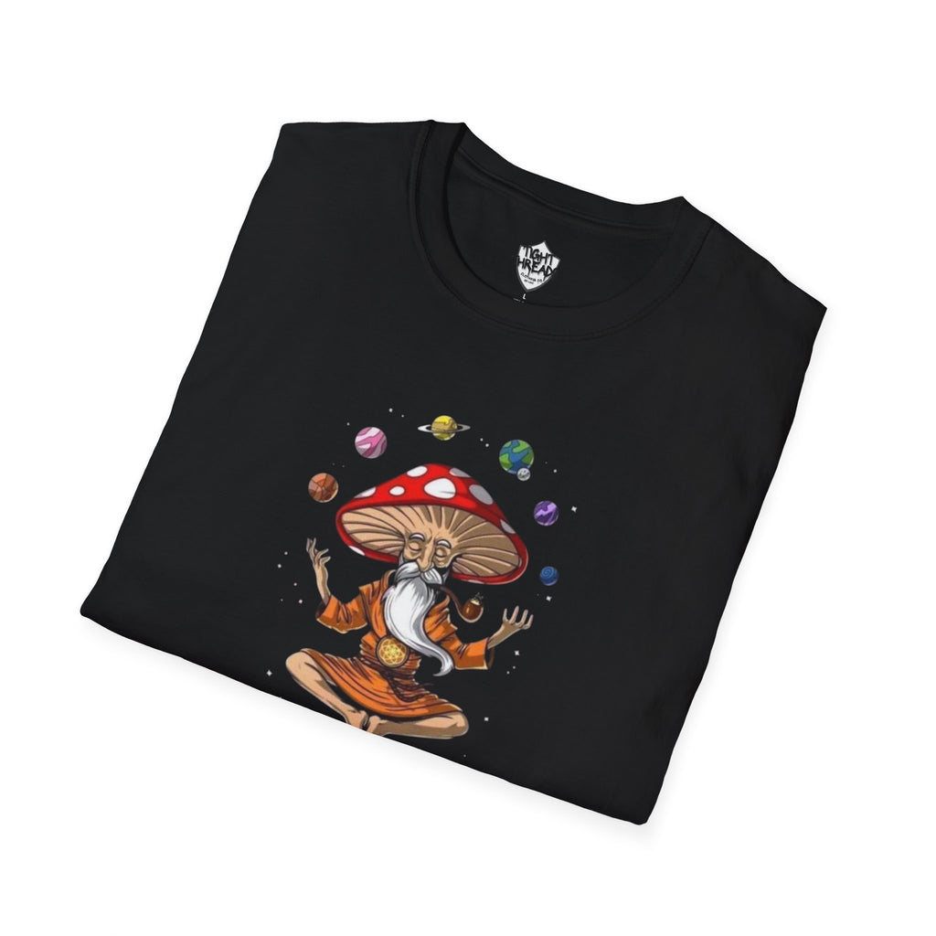 Mushroom Meditation Tee | Unisex Softstyle T-Shirt, Trendy Graphic Tee, Casual Wear, Nature Lover Gift, Relaxation Shirt, Festival Apparel