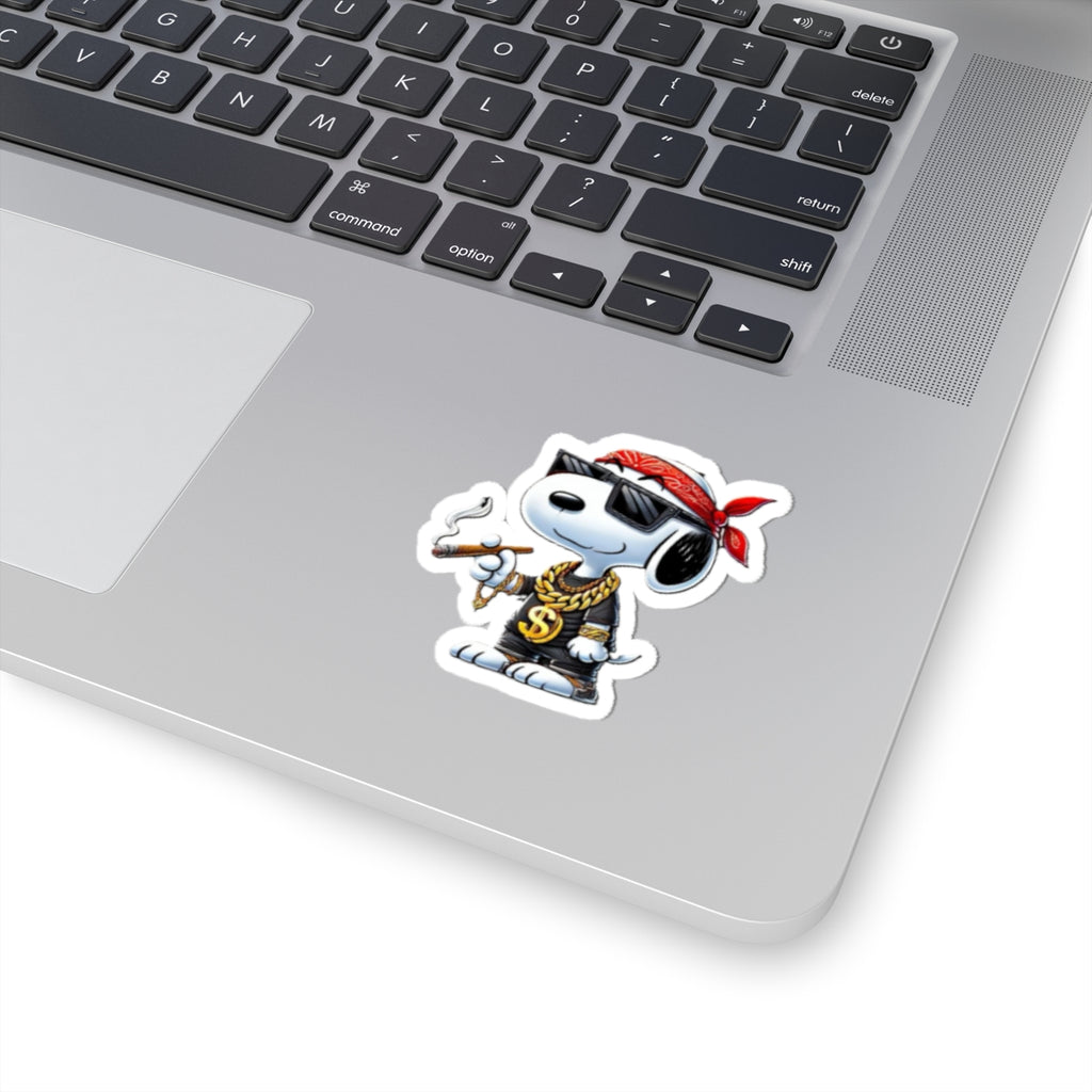 Gangster Snoopy Sticker | Kiss-Cut Sticker, Cartoon Character, Vinyl Decal