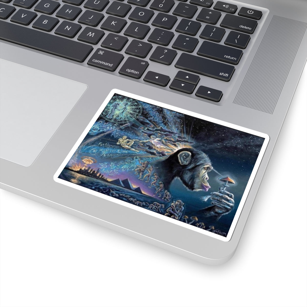 Cosmic Monkey Kiss-Cut Stickers | Artistic Vinyl Decals for Laptops, Journals, Phone Cases, Gifts, Home Decor