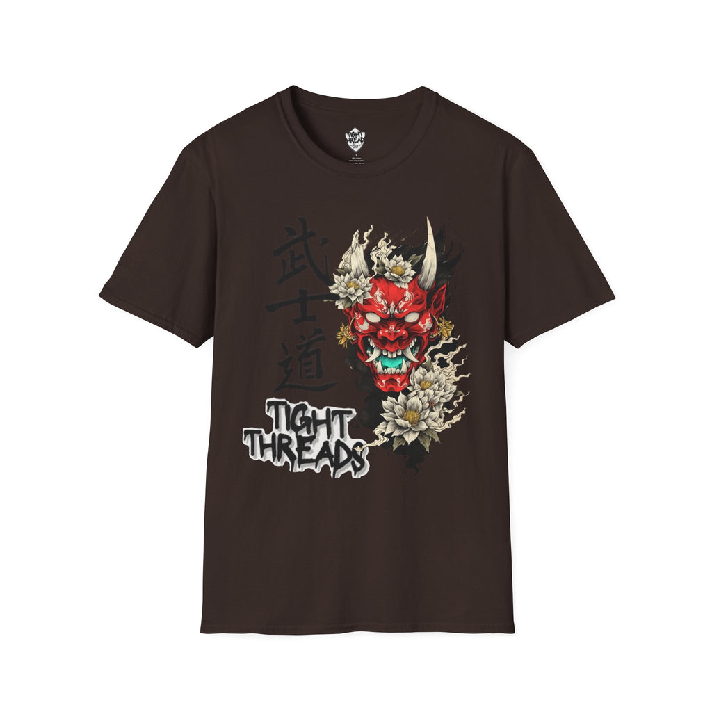 Oni Samurai Bushido Graphic Tee, Unisex Softstyle T-Shirt, Streetwear Style Urban Outfit
