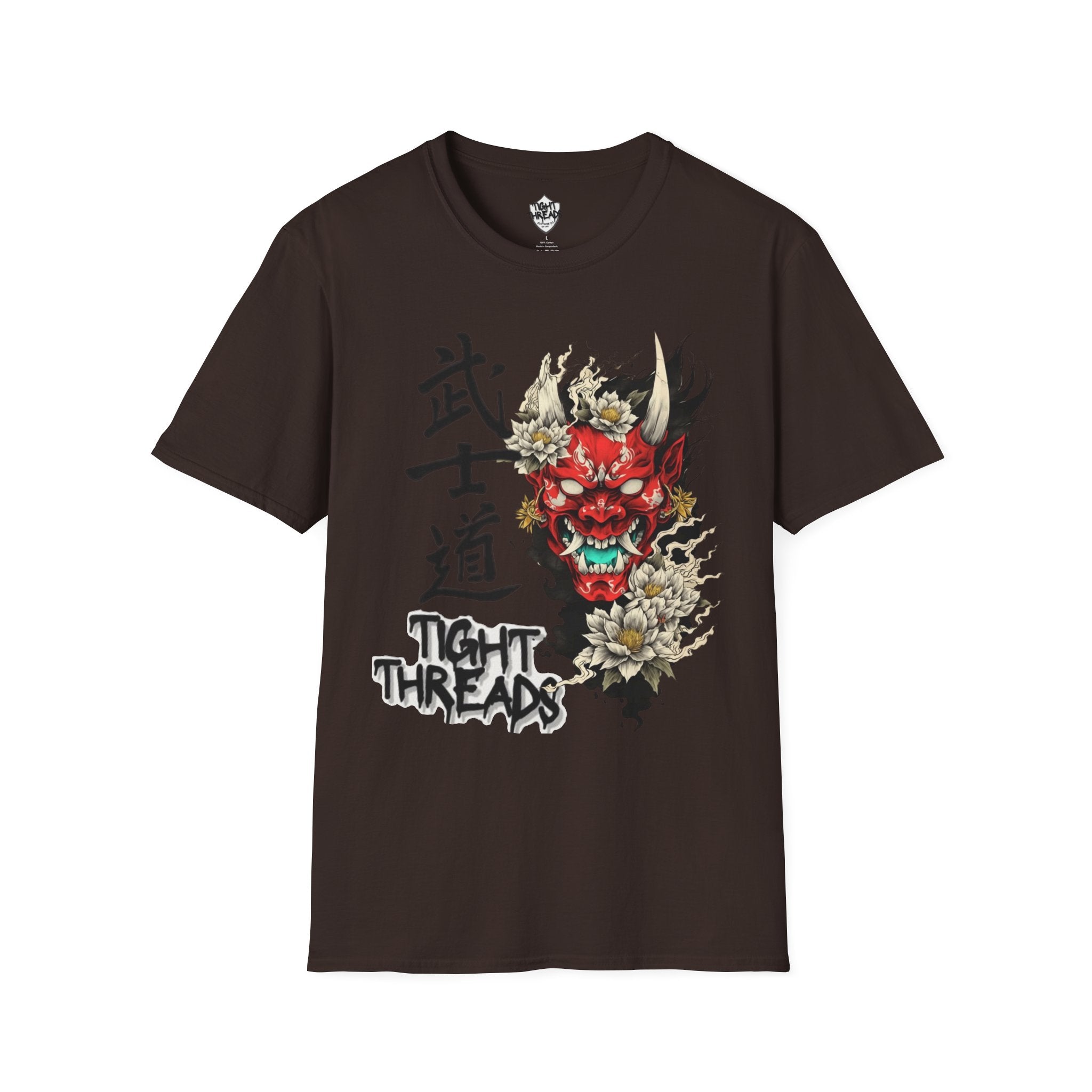 Oni Samurai Bushido Graphic Tee, Unisex Softstyle T-Shirt, Streetwear Style Urban Outfit