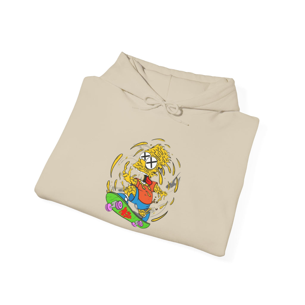 Warping Bart Simpson Skateboarding Hoodie | Retro Skateboard Illustration