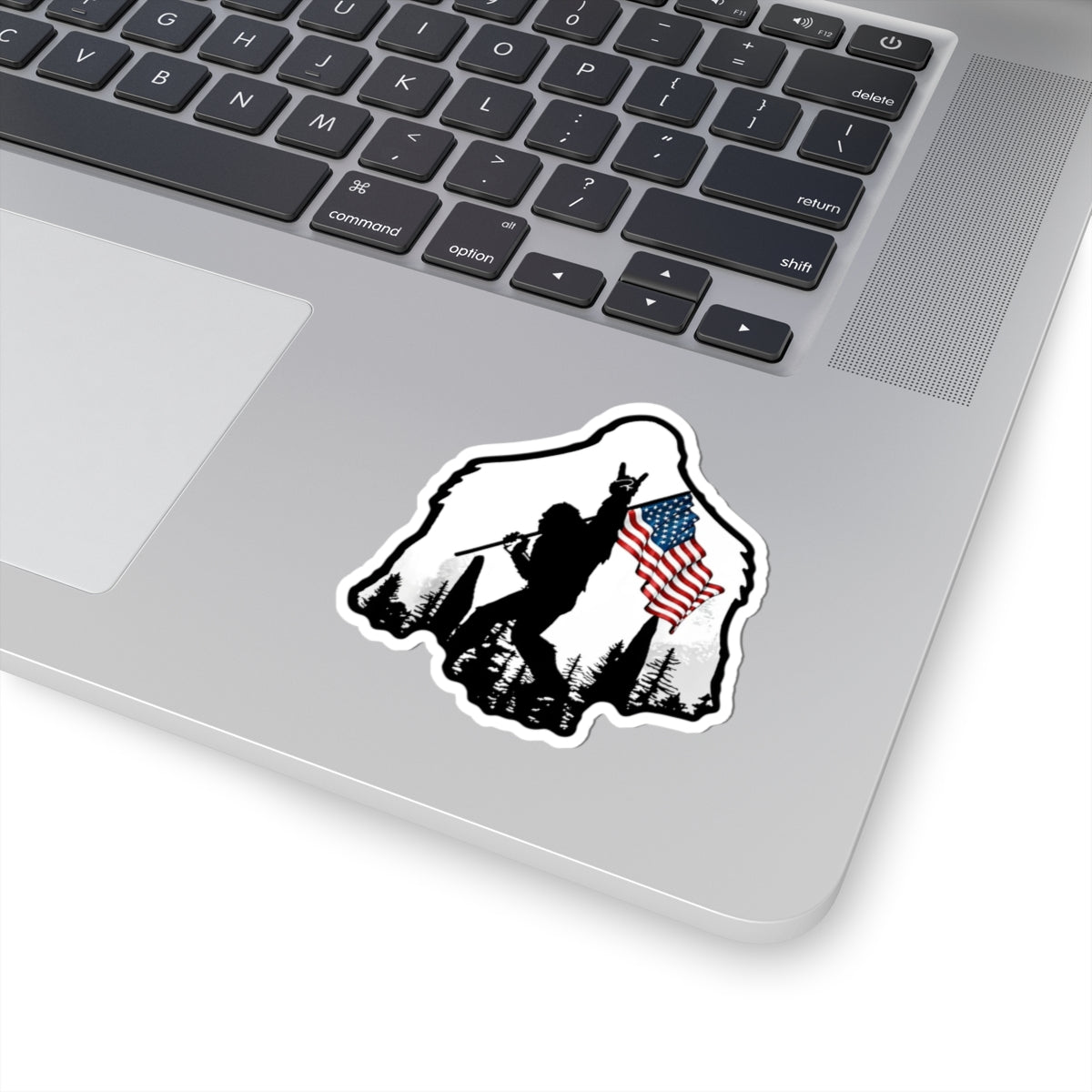 Soldier Silhouette with American Flag Sticker | Kiss-Cut Vinyl