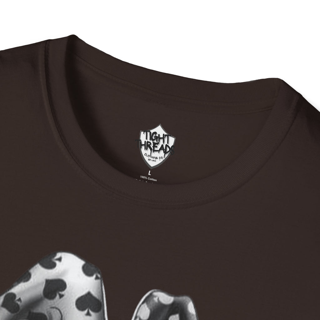 Skull Jester Tee - Unisex Softstyle T-Shirt, Halloween Costume Tee, Graphic Tee, Funny Shirt, Unique Gift for Him/Her