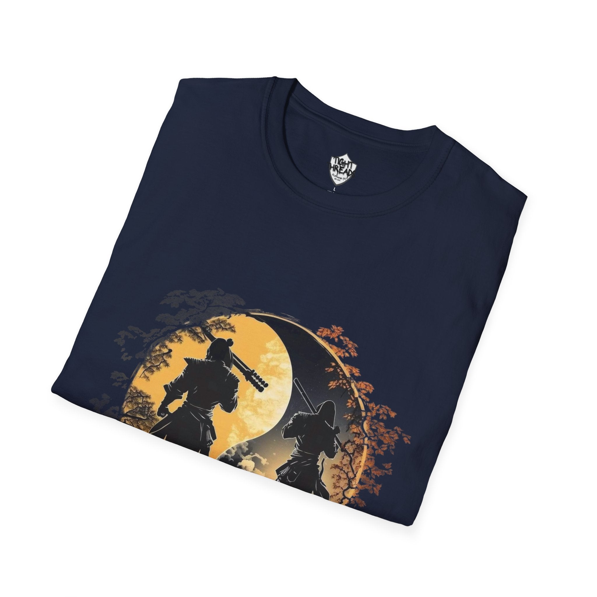 Yin Yang Samurai unisex style T-Shirt, Men and Women T-Shirt, durable and smooth fabric, casual wear.