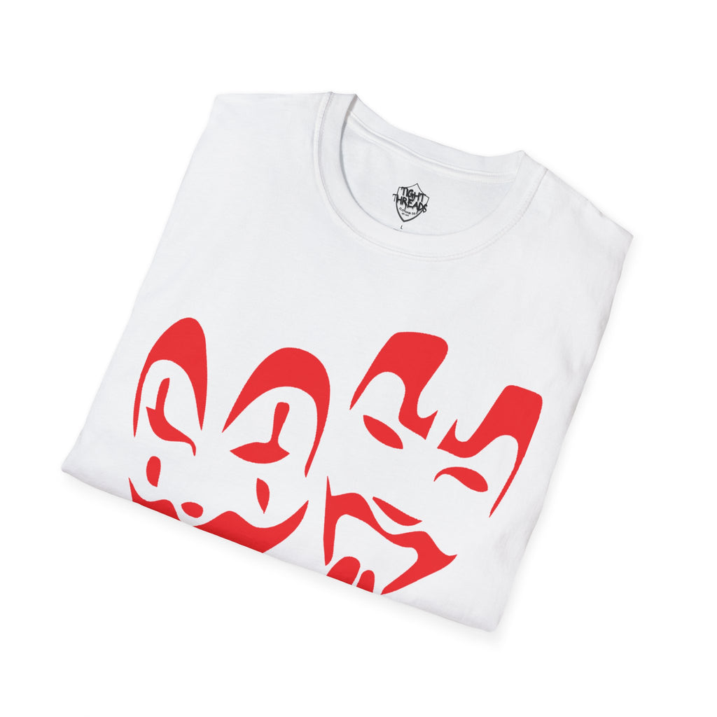 Red Juggalo Faces T-Shirt | Clown Theater Graphic