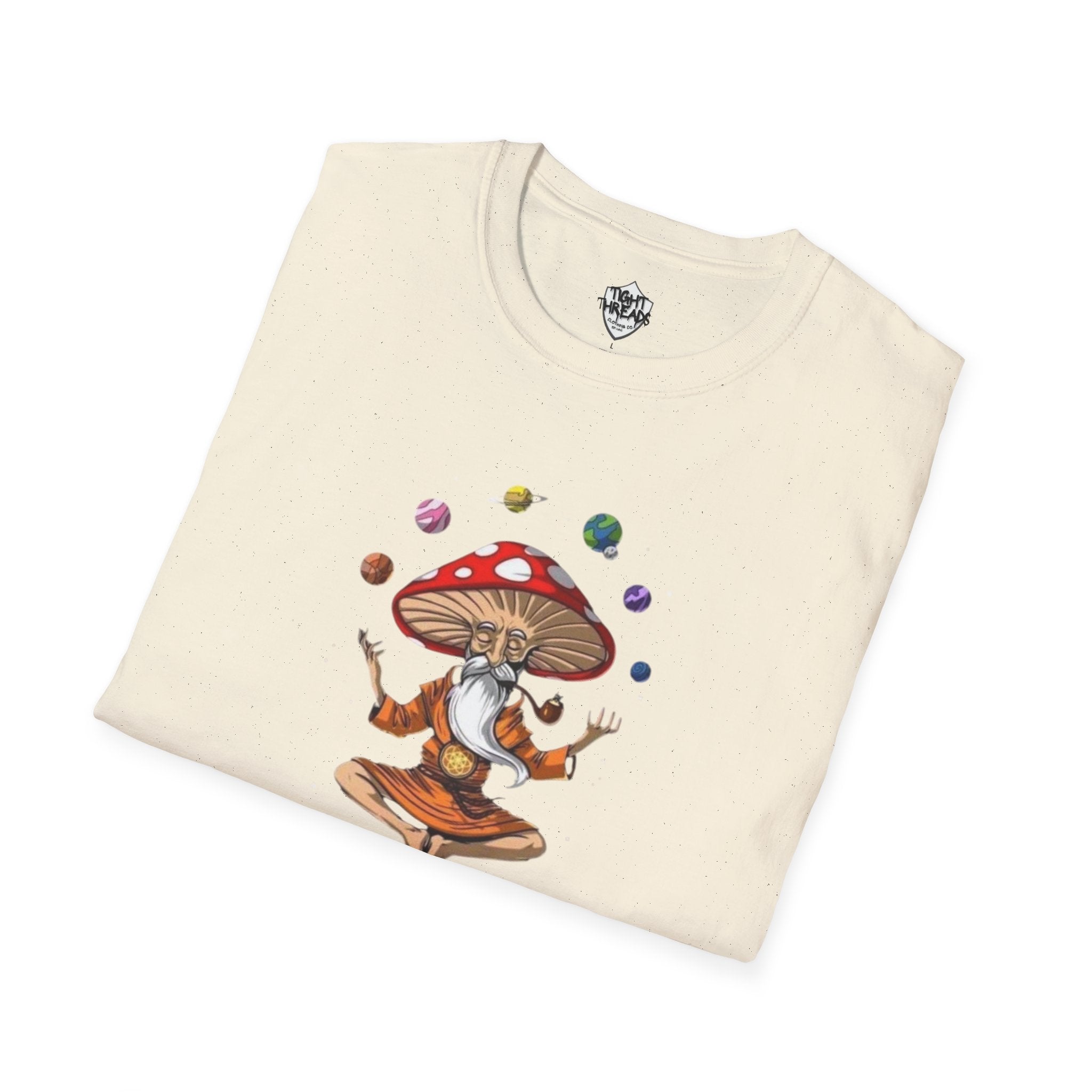 Mushroom Meditation Tee | Unisex Softstyle T-Shirt, Trendy Graphic Tee, Casual Wear, Nature Lover Gift, Relaxation Shirt, Festival Apparel