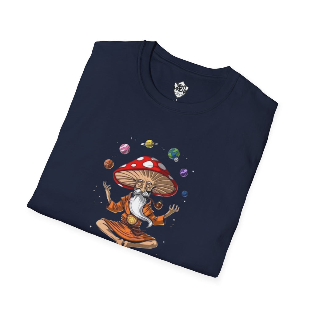 Mushroom Meditation Tee | Unisex Softstyle T-Shirt, Trendy Graphic Tee, Casual Wear, Nature Lover Gift, Relaxation Shirt, Festival Apparel