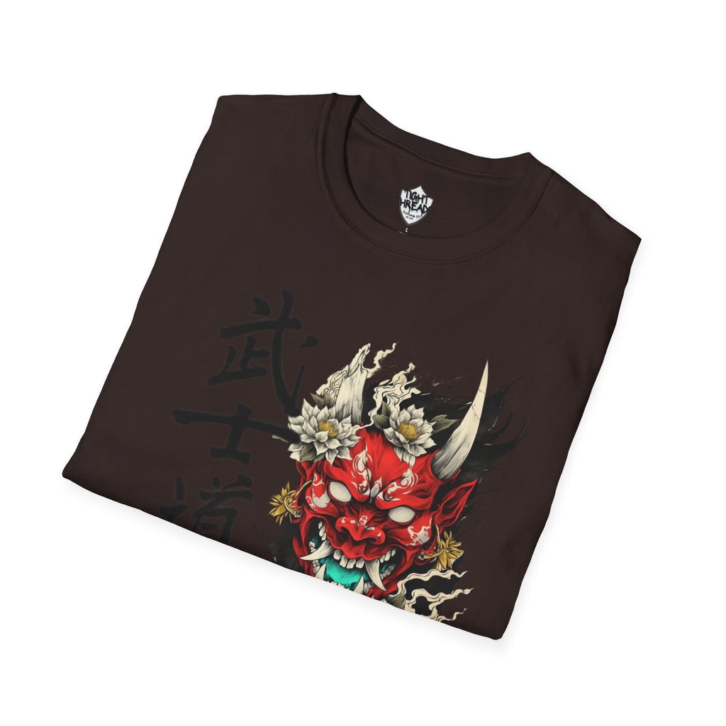 Oni Samurai Bushido Graphic Tee, Unisex Softstyle T-Shirt, Streetwear Style Urban Outfit