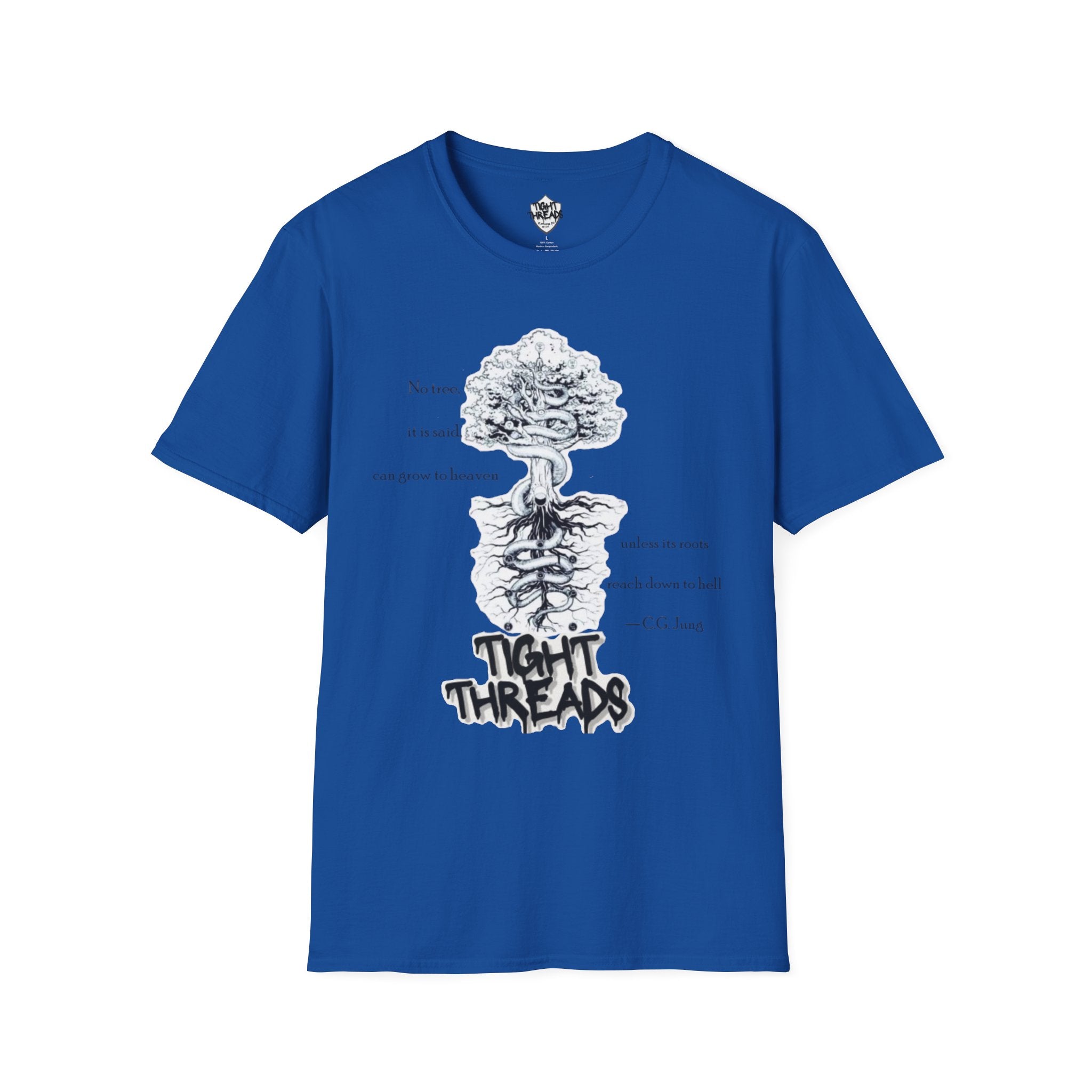 Carl Jung Quote Tees for Philosophers, Comfort Wear, Gift for Friends, Eco-Friendly Fashion, Tree Design Shirt
