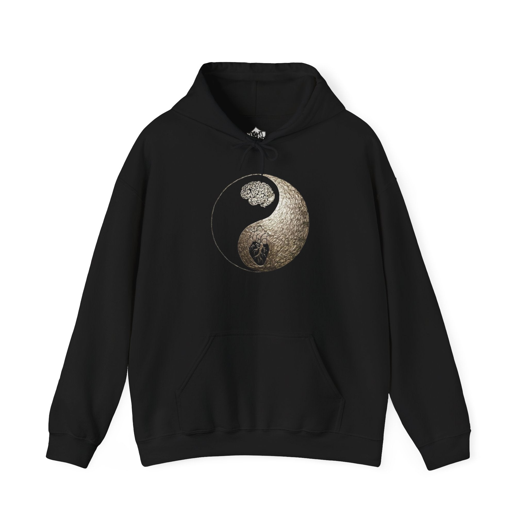 Yin Yang Mind over Body Hooded Sweatshirt - Cozy Unisex Hoodie for Peace Lovers, Spiritual Gift, Casual Wear, Meditation