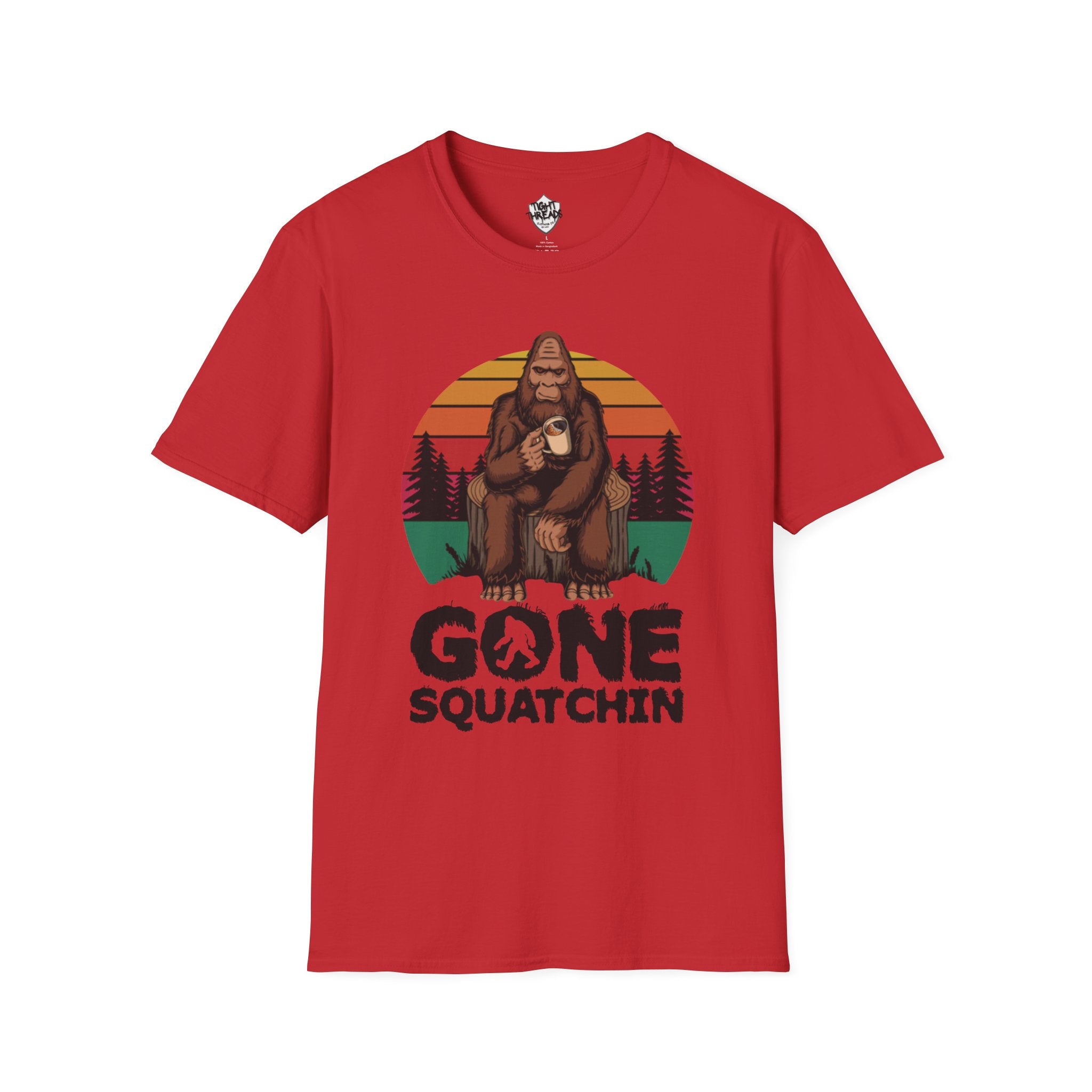 Gone Squatchin Sasquatch T-Shirt | Bigfoot Camping Graphic Tee