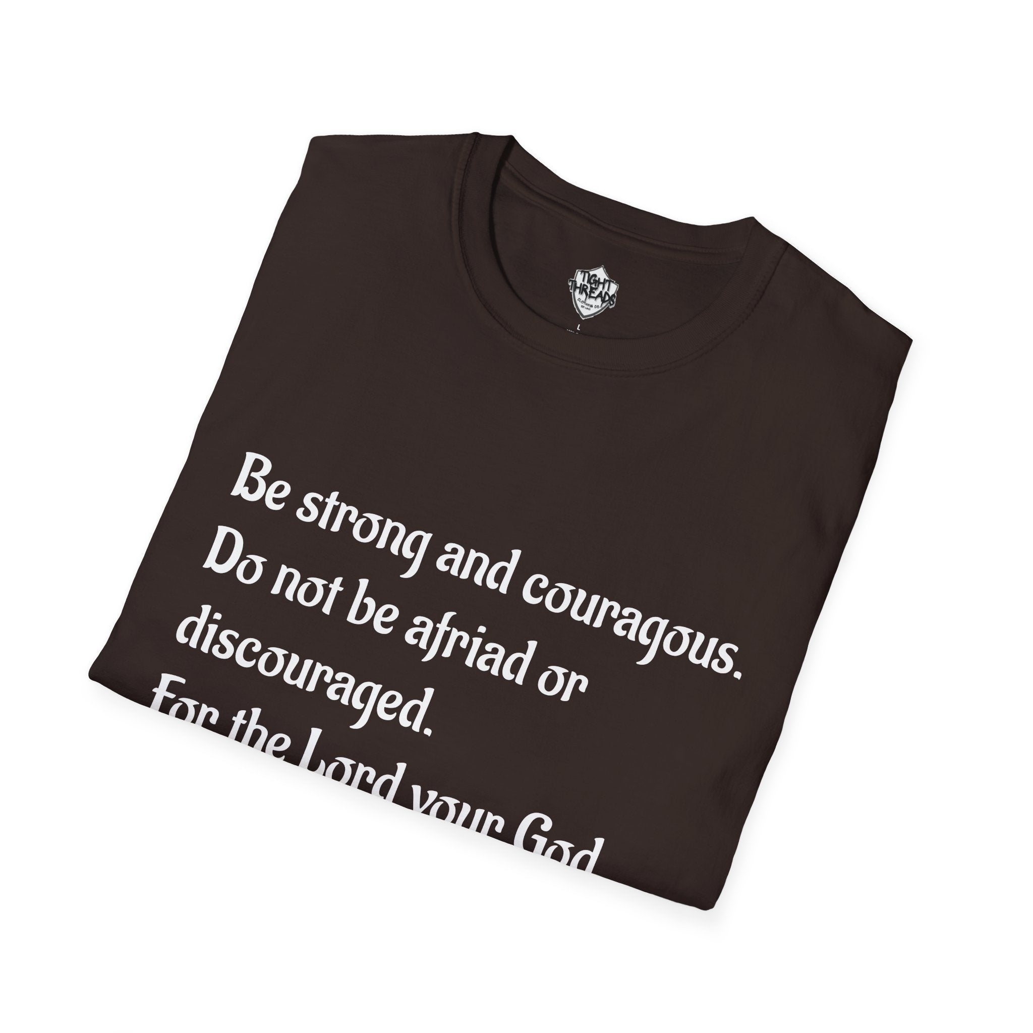 Inspirational Joshua 1:9 Bible Verse T-Shirt, Unisex Motivational Tee, Faith-Based Gift, Religious Apparel, Encouragement Top