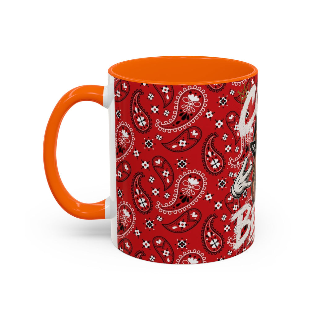 Cool Beans Mug | Red Bandana Coffee Cup, Hip-Hop Bean Graphic 11oz 15oz