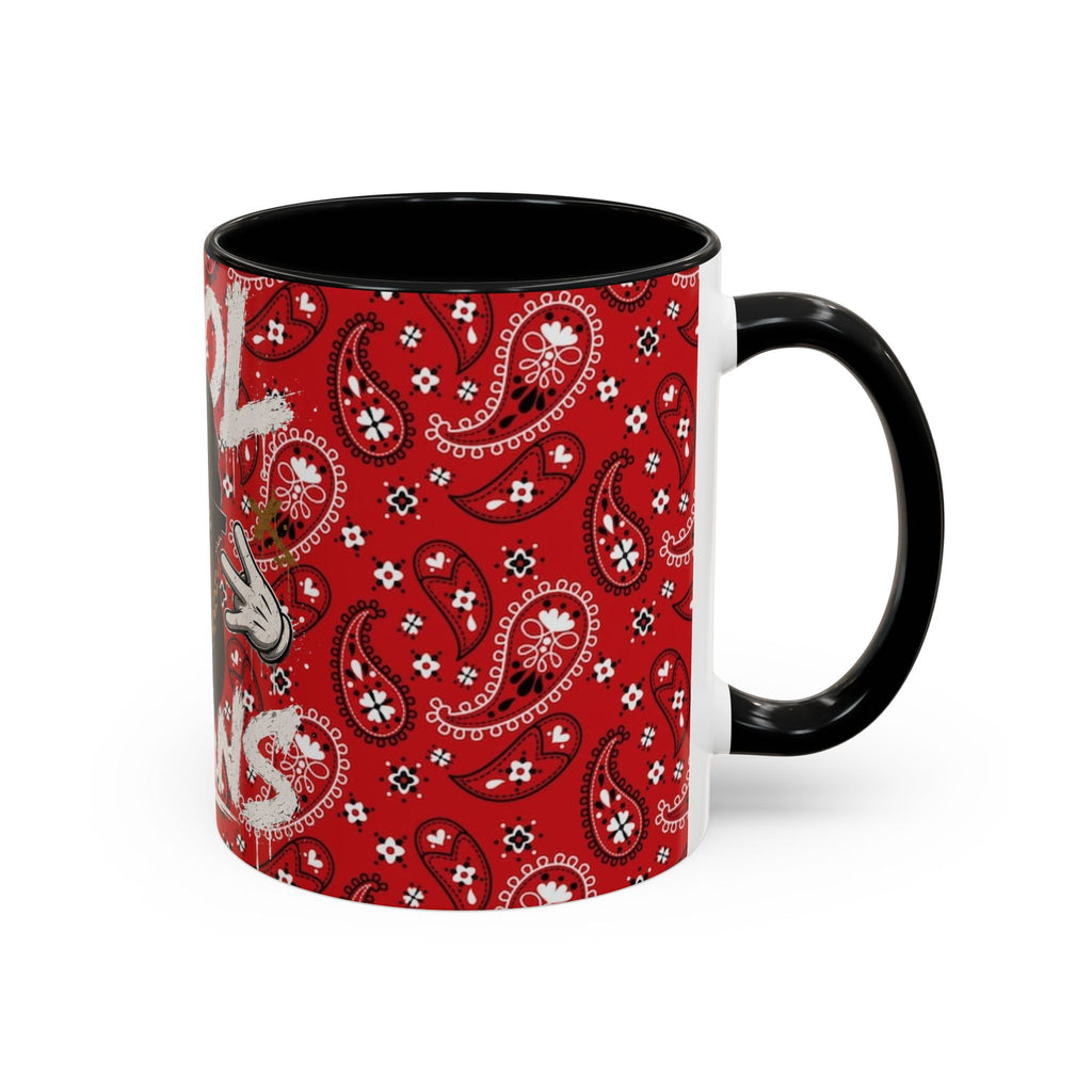 Cool Beans Mug | Red Bandana Coffee Cup, Hip-Hop Bean Graphic 11oz 15oz