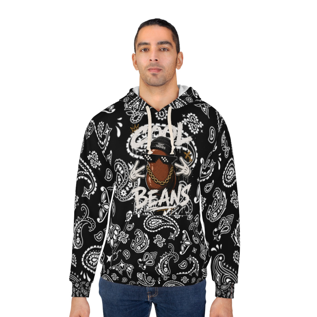 Cool Beans Bandana Background Hoodie | All-Over Print