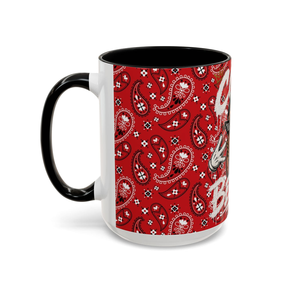 Cool Beans Mug | Red Bandana Coffee Cup, Hip-Hop Bean Graphic 11oz 15oz