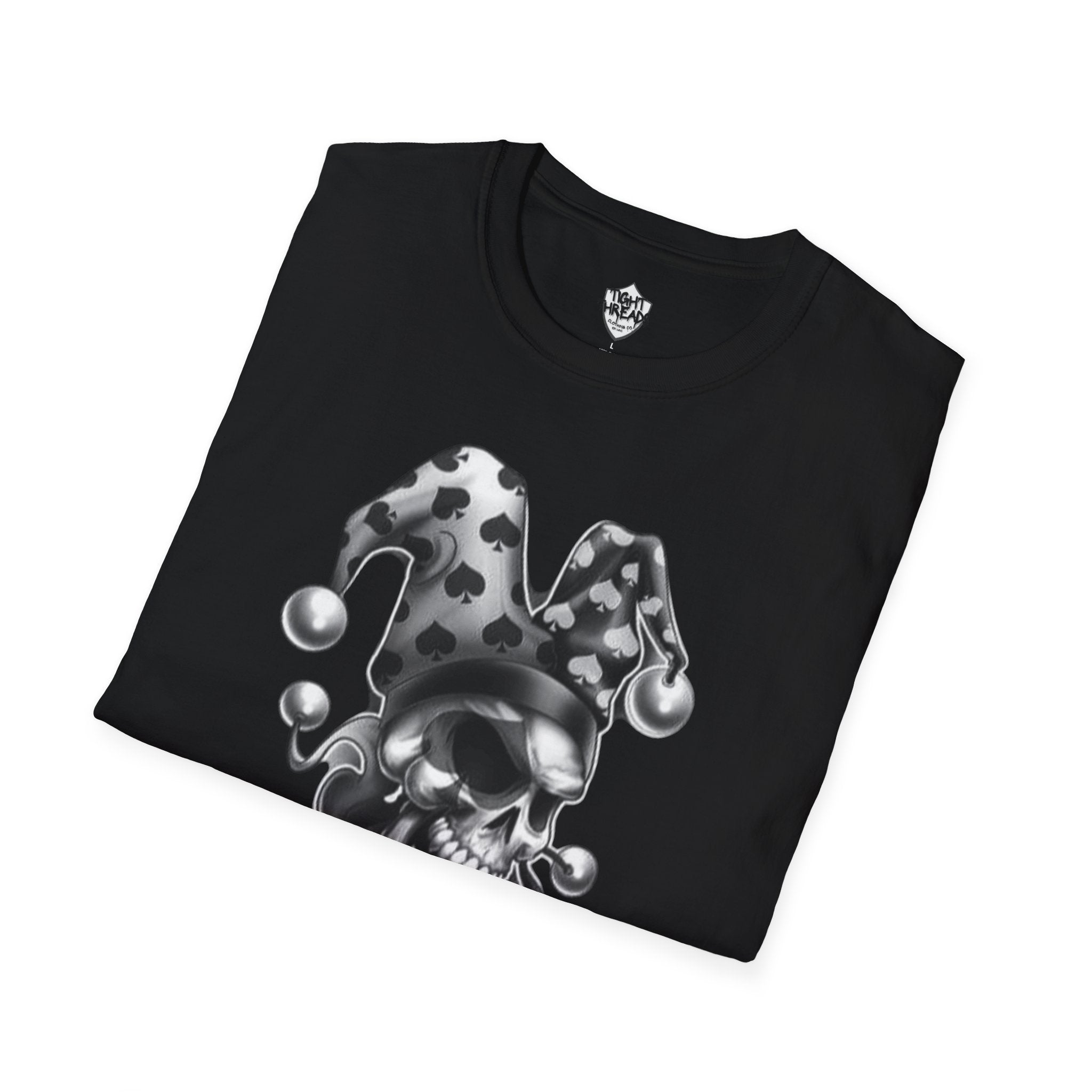 Skull Jester Tee - Unisex Softstyle T-Shirt, Halloween Costume Tee, Graphic Tee, Funny Shirt, Unique Gift for Him/Her