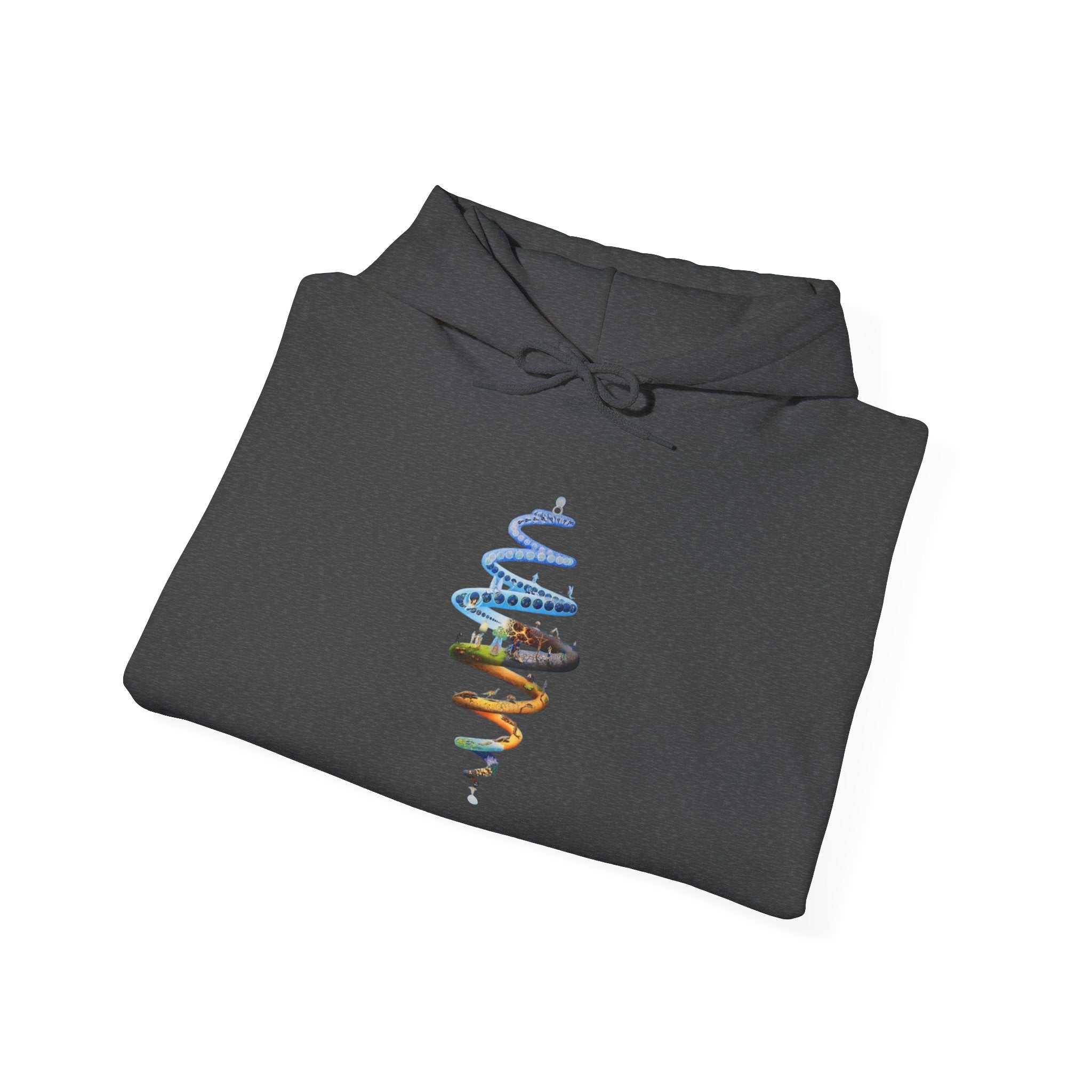 Spiral of Life Design Unisex Hoodie, Cozy Fashion, Perfect for Casual Wear, Gift for Friends, Great for Festivals