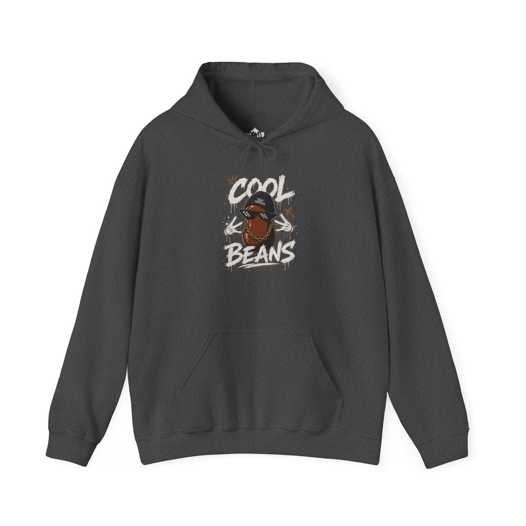 Cool Beans Hoodie — Funny Cartoon Coffee Bean Graphic Pullover