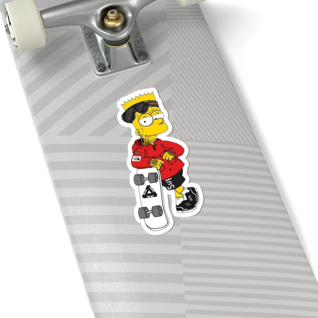Skater Bart Simpson Character Sticker | Kiss-Cut Sticker