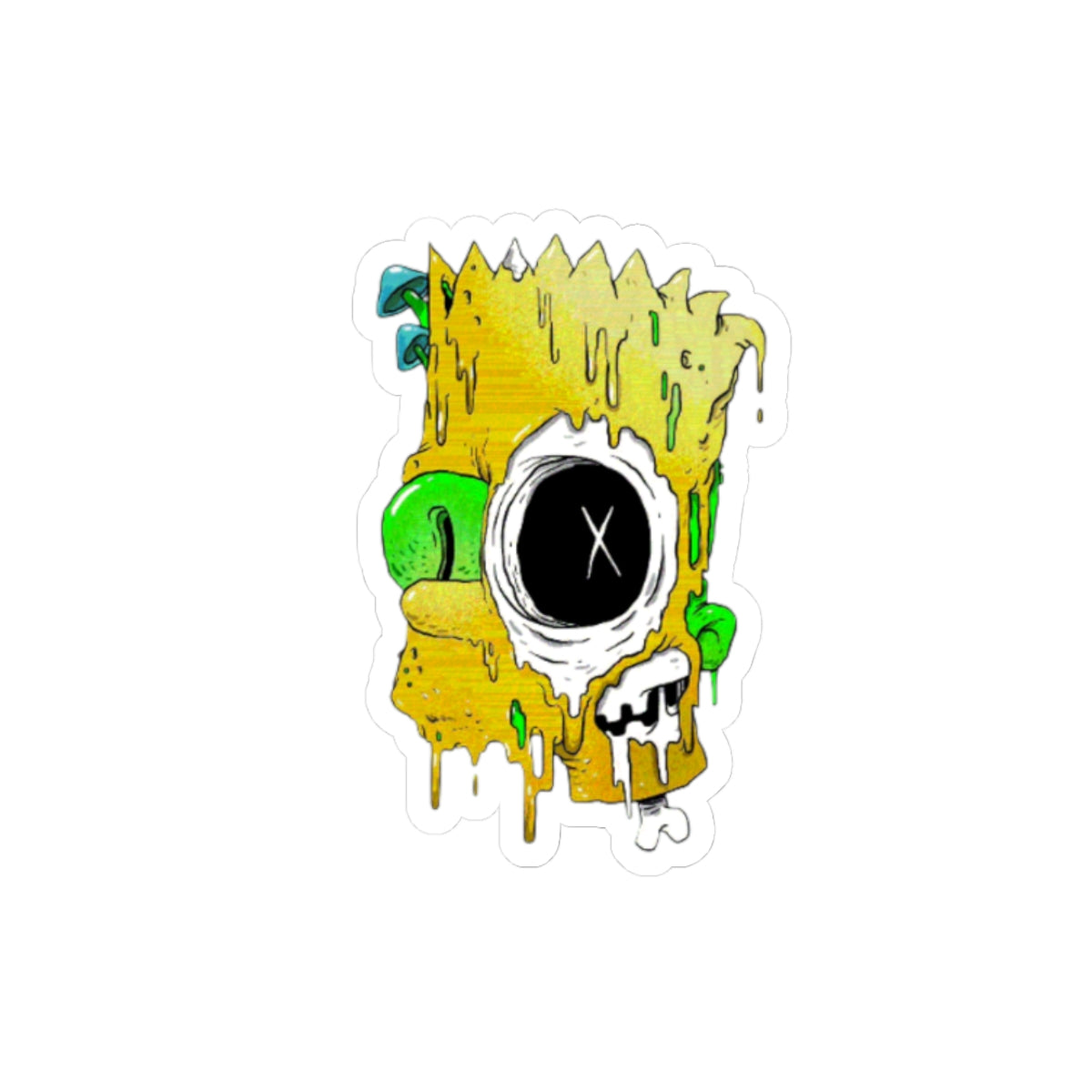 Melting Cartoon Skull sticker | Kiss-Cut Stickers