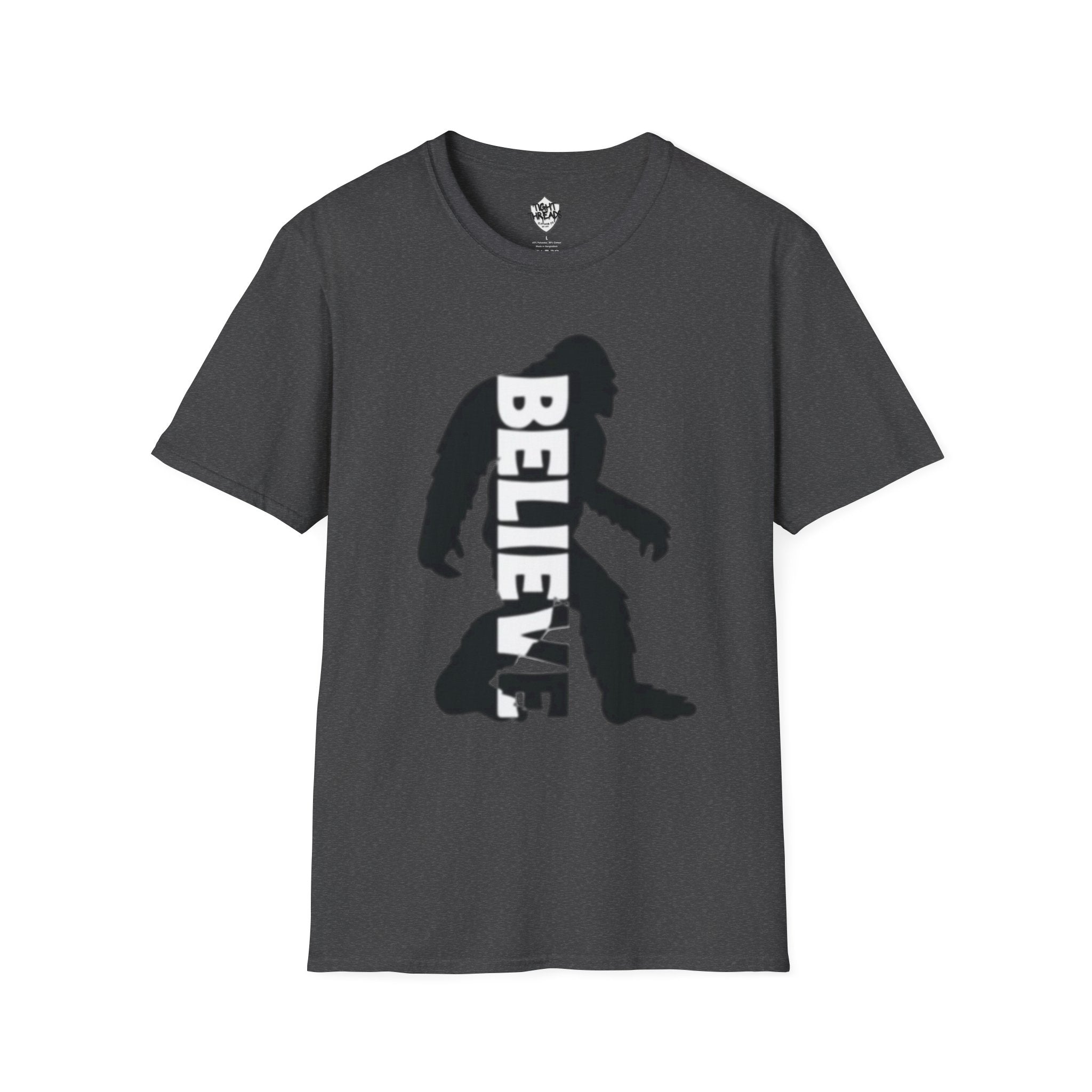 Bigfoot Believe T-Shirt | Sasquatch Silhouette Typography