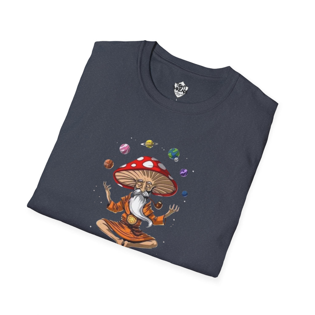 Mushroom Meditation Tee | Unisex Softstyle T-Shirt, Trendy Graphic Tee, Casual Wear, Nature Lover Gift, Relaxation Shirt, Festival Apparel