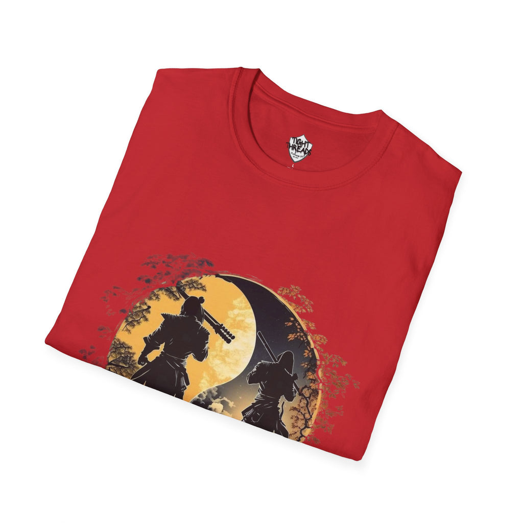 Yin Yang Samurai unisex style T-Shirt, Men and Women T-Shirt, durable and smooth fabric, casual wear.