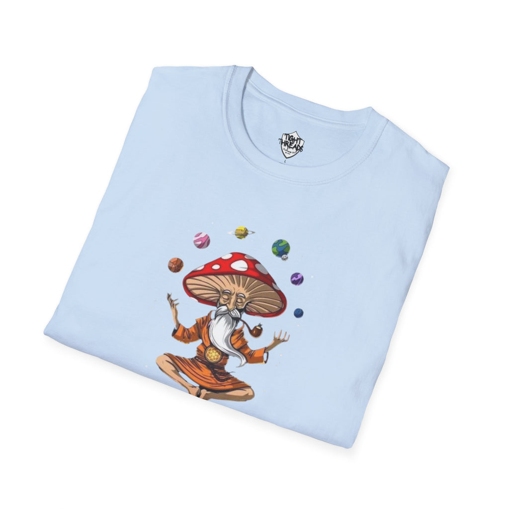 Mushroom Meditation Tee | Unisex Softstyle T-Shirt, Trendy Graphic Tee, Casual Wear, Nature Lover Gift, Relaxation Shirt, Festival Apparel