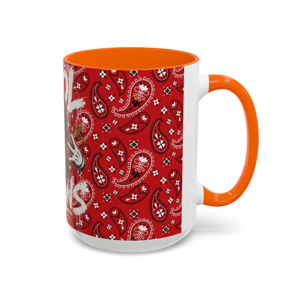 Cool Beans Mug | Red Bandana Coffee Cup, Hip-Hop Bean Graphic 11oz 15oz