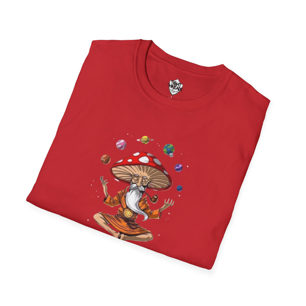 Mushroom Meditation Tee | Unisex Softstyle T-Shirt, Trendy Graphic Tee, Casual Wear, Nature Lover Gift, Relaxation Shirt, Festival Apparel